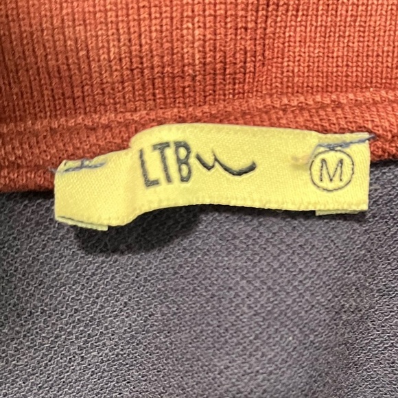 LTB Men’s Navy Blue Polo Shirt with Burgundy Trim - Size M - Picture 7 of 11